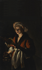 Adam de Coster, 'Young Woman Holding a Distaff Before a Lit Candle', ND.